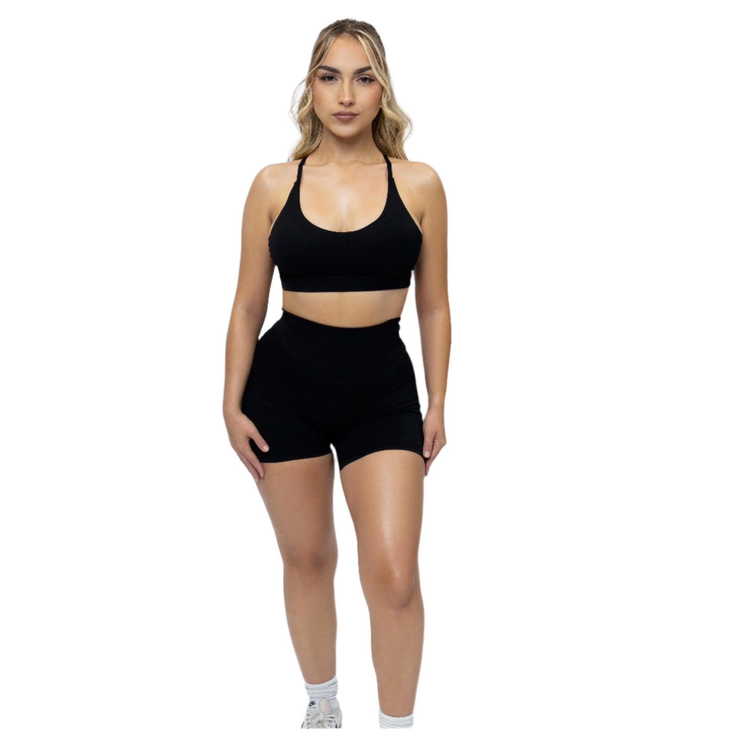 'Limitless Motion' Biker Shorts Set- Black
