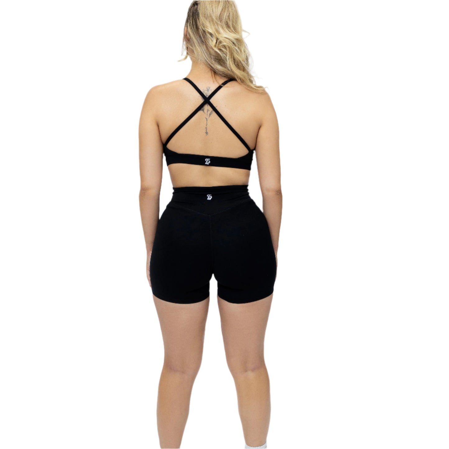 'Limitless Motion' Biker Shorts Set- Black