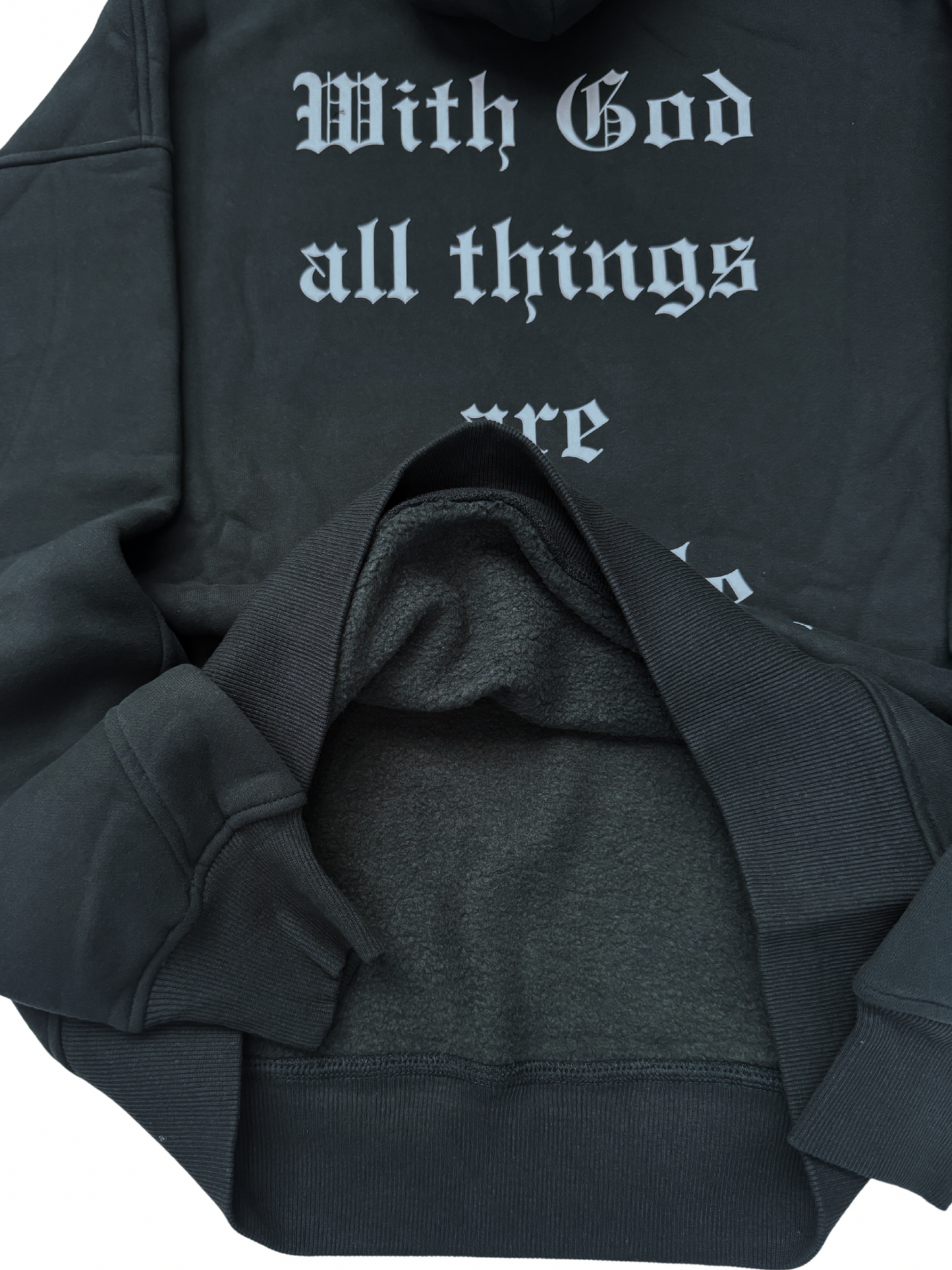 “With God All Things Are Possible” Hoodie- Green