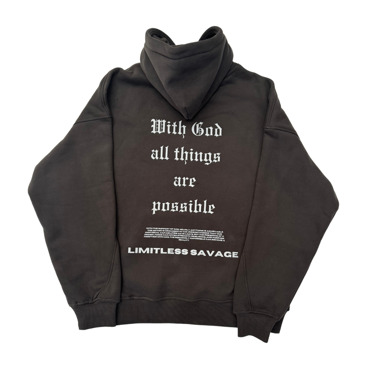 "With God All Things Are Possible" Hoodie - Gray