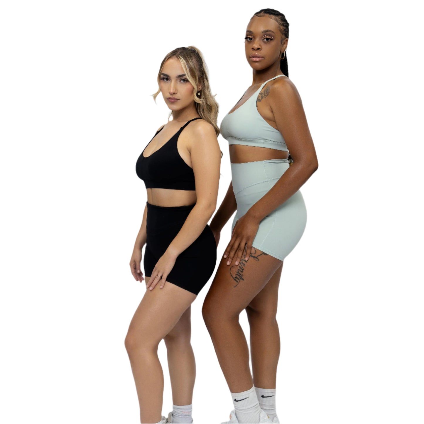 'Limitless Motion' Biker Shorts Set- Black
