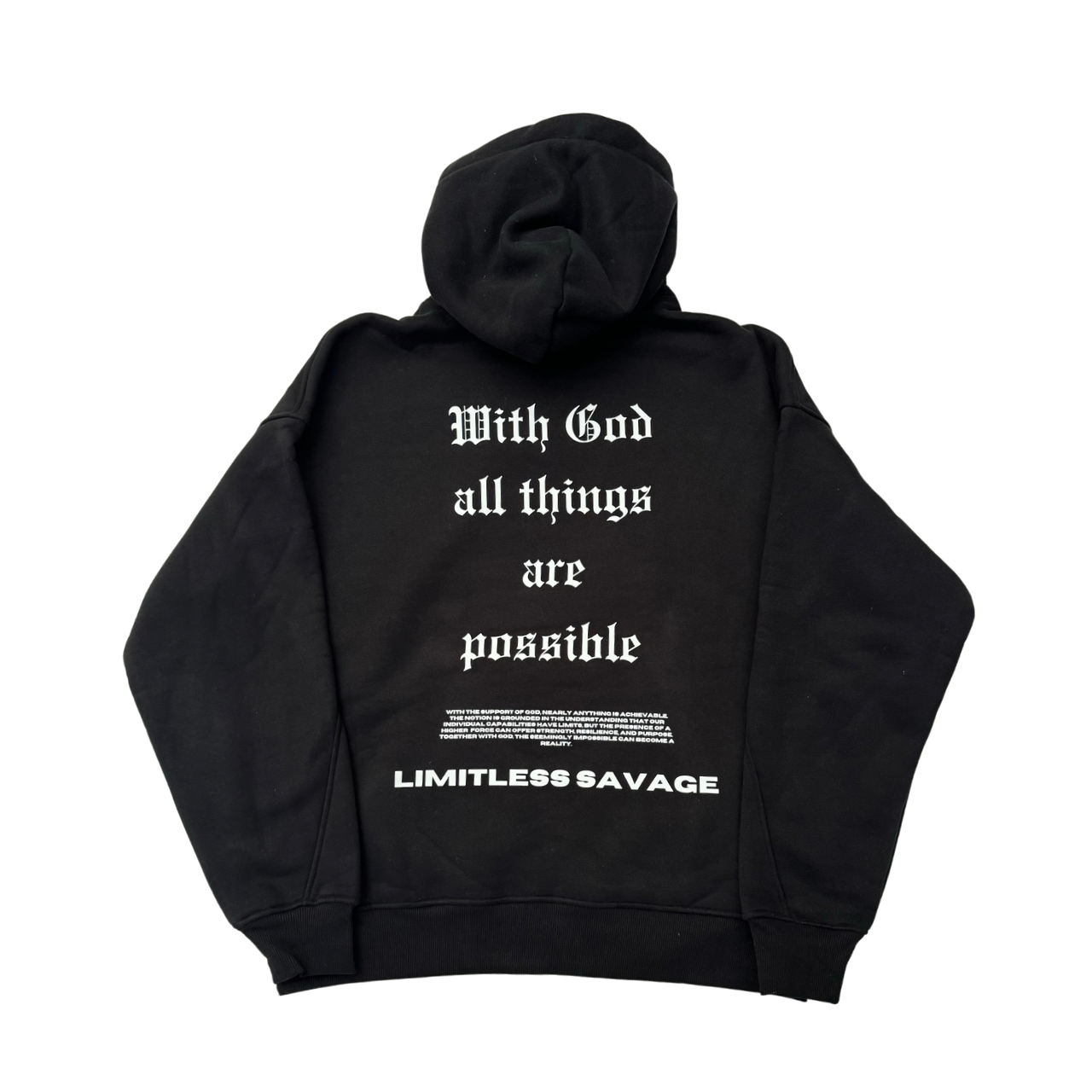 "With God All Things Are Possible" Hoodie - Black