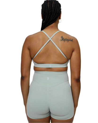 'Limitless Motion' Biker Shorts Set- Green